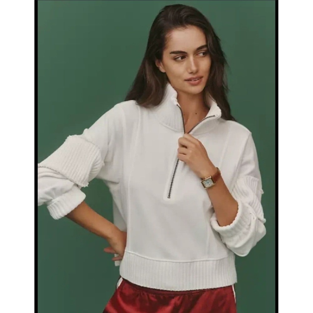 Women's Daily Practice Anthropologie Small Oversize Mock Neck Half Zip Pullover